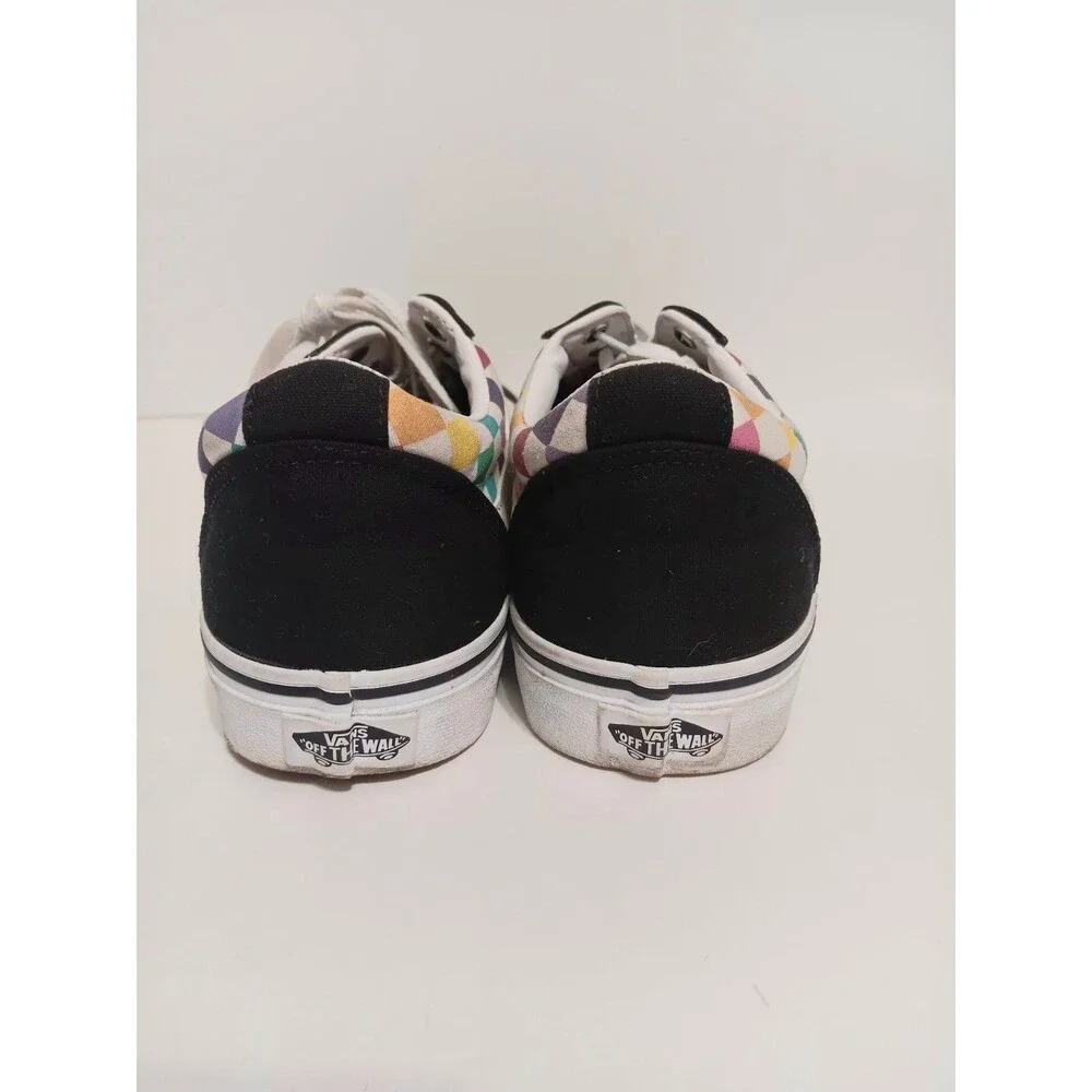 Vans  Black /Colorful Checkered Board Sneakers Women's Sz 10